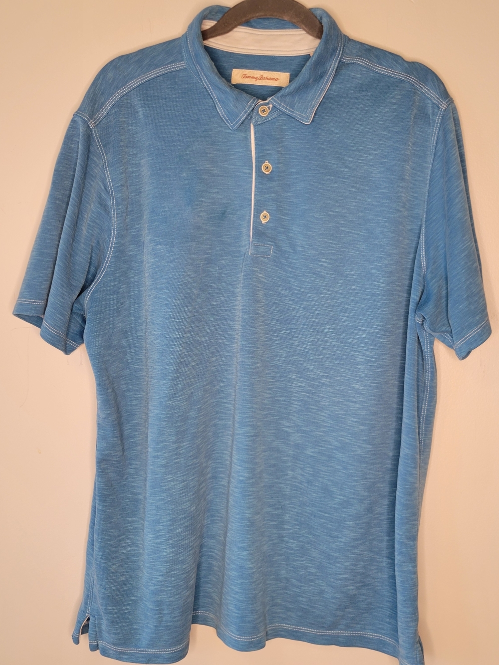 Tommy Bahama Blue Polo Shirt Men’s XL Short Sleeve Casual Golf Shirt